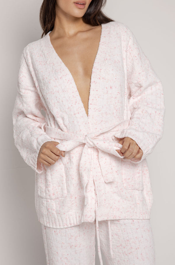 Aloe silk blush robe